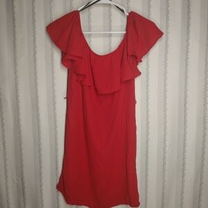 Forever 21 Red Ruffle Sleeve Mini Dress Size XS